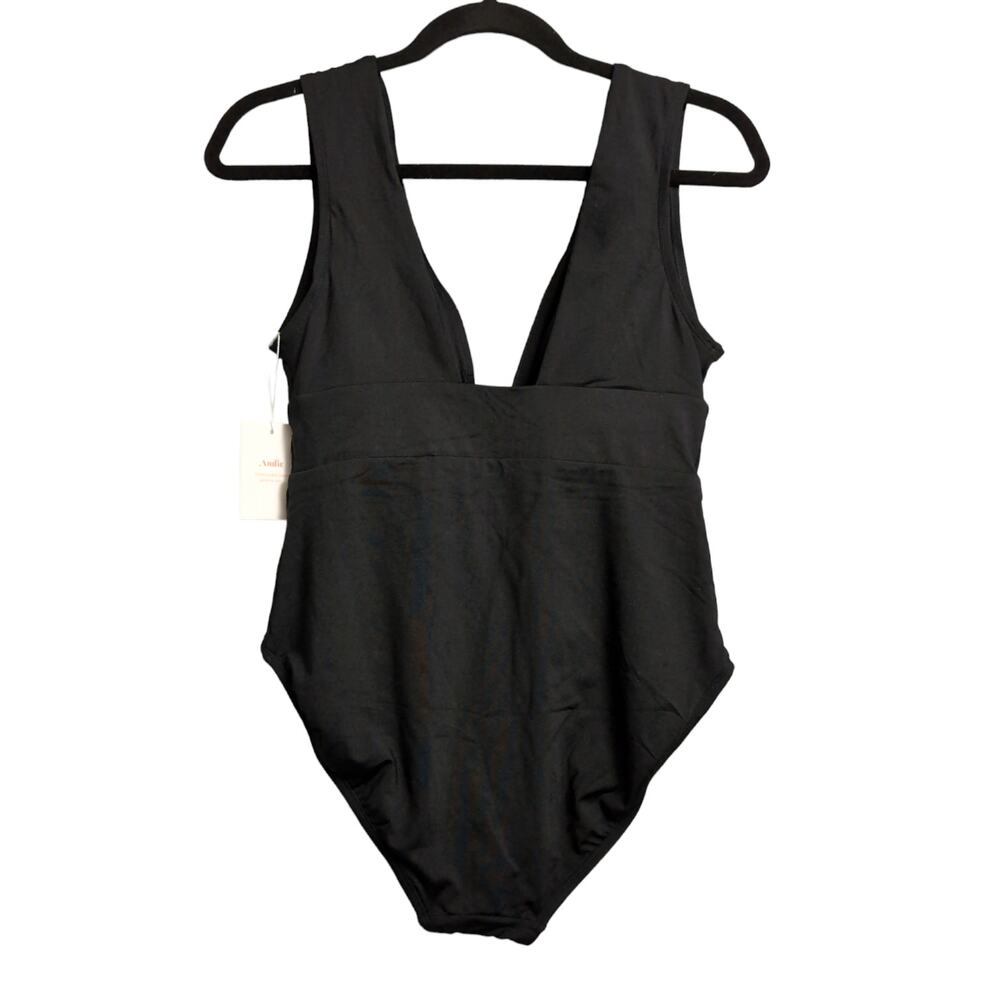 Andie The Mykonos LT One Piece Swimsuit Black Size ST Tall Long Torso New - Picture 4 of 11